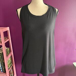 Athleta Black Racerback Tank Top Sleeveless Tee | Size XL